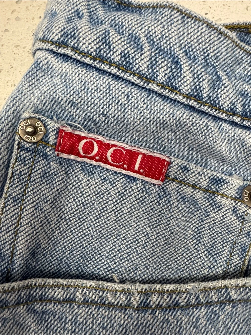 Old College Inn Light Blue Straight Leg Denim Jeans 40x32